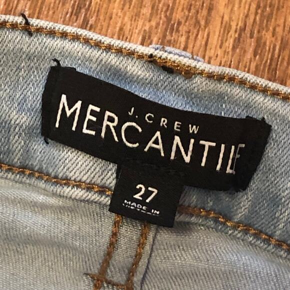 J. Crew Mercantile Light Wash Skinny Denim Blue Jeans Size 27 - Picture 11 of 12